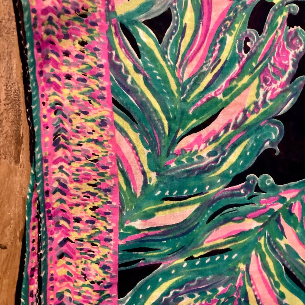 Lilly Pulitzer Vibrant Tropical Print Infinity Scarf Resort Luxury Vintage EUC - Picture 5 of 14